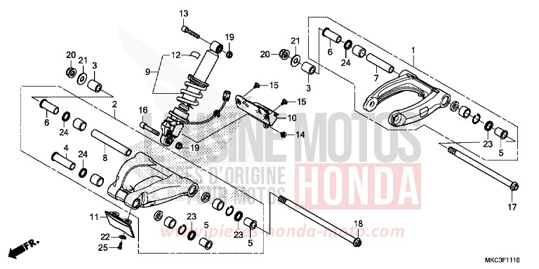 CUSHION ARM for Gold Wing CANDY ARDENT RED (R367) from 2018
